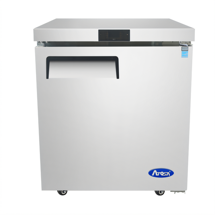 Product image #1 for Atosa 1-Section Undercounter Reach-In Refrigerator, 7.15 Cu. Ft., Right-Hinged Solid Door, Rear-Mounted Self-Contained