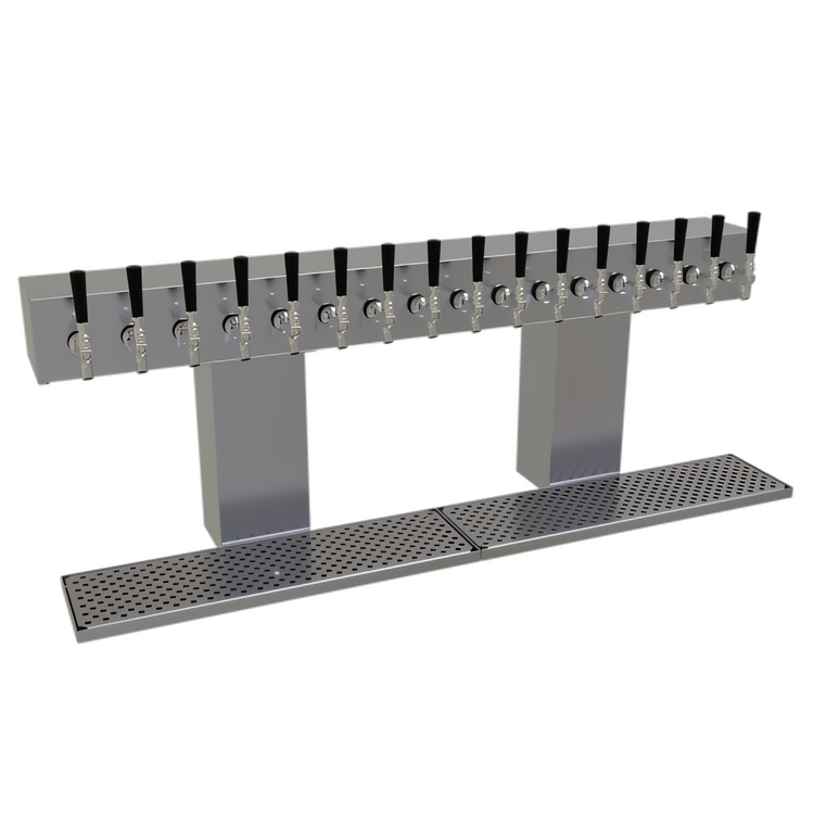 Product image #1 for Glastender 16-Faucet Air-Cooled Countertop Bridge Draft Dispensing Tower