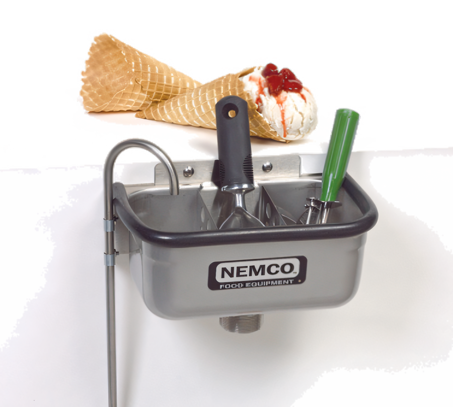 Product image #1 for Spadewell 10-Inch Side-Mount Stainless Steel Ice Cream Spade Dipper Well