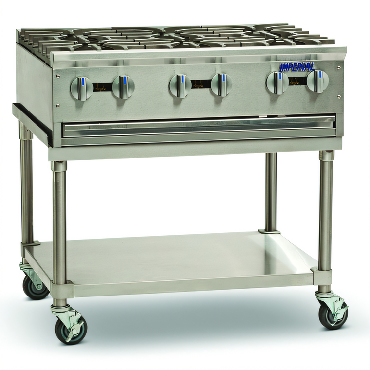 Product image #1 for Imperial Pro Series 36-Inch Gas Countertop Hot Plate with 6 Open Burners
