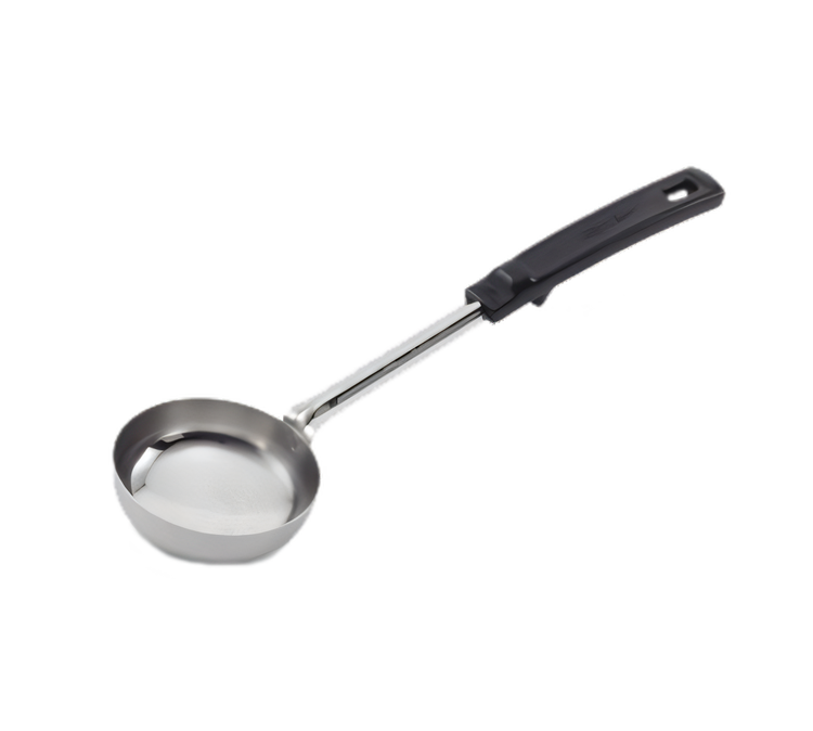 Product image #1 for Vollrath Spoodle® 5 oz Solid Stainless Steel Portion Control Serving Spoon with Black Grip 'N Serv Handle