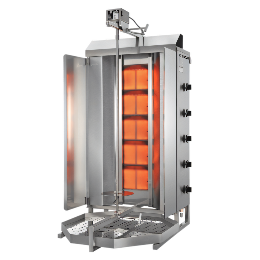 Product image #1 for Trento Potis Natural Gas 5-Burner Doner Kebab Machine / Vertical Broiler