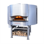 Thumbnail image #1 for Rosito Bisani Morello Forni FW130 Round Indoor Wood-Fired Pizza Oven with 51-Inch Cooking Diameter and Stationary Stand Base