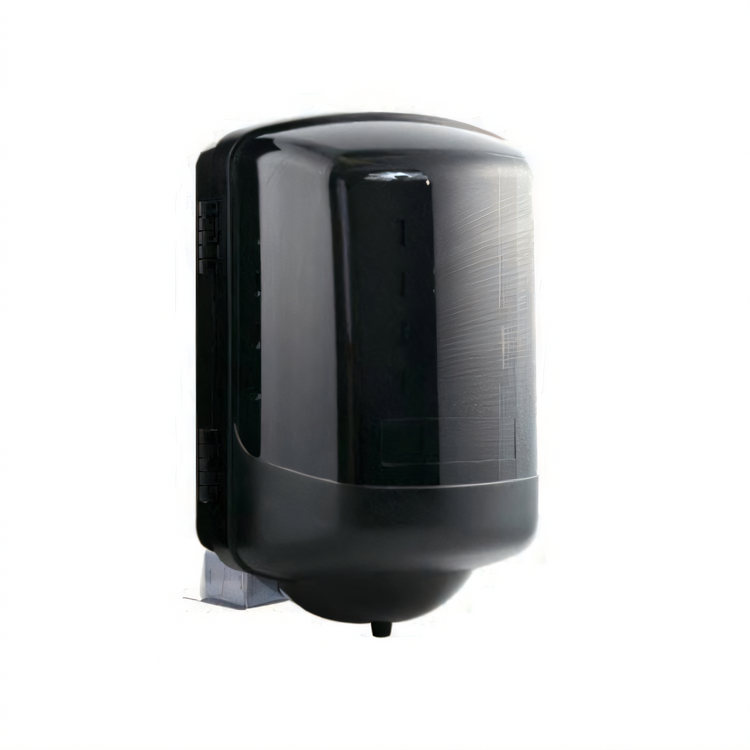 Product image #1 for Winco Black Plastic Center Pull Wall-Mounted Paper Towel Dispenser