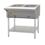 Thumbnail image #1 for Eagle Group SDHT2-240-3 Electric Hot Food Table, 33-Inch Open Base, 2 Dry Wells, 430 Stainless Steel, 240V 3-Phase