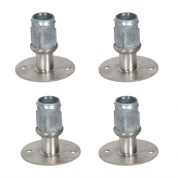 Product image #1 for BK Resources BK-SSRFAF-WH-4 Shelf Casters & Leveling Feet