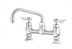 Thumbnail image #1 for Krowne Diamond Series 8-Inch Center Raised Deck Mount Commercial Manual Faucet with 6-Inch Swing Spout