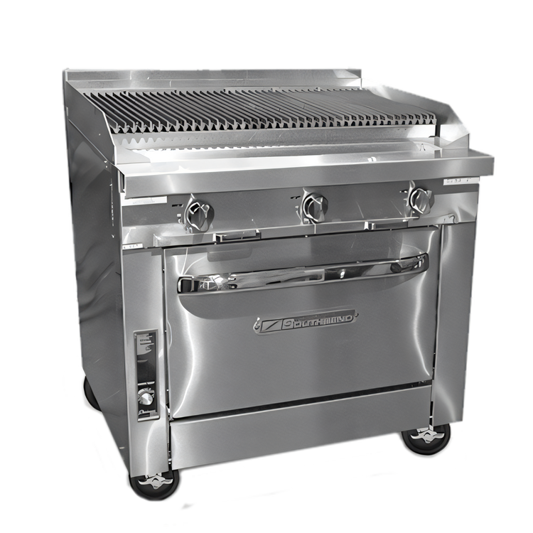 Product image #1 for Southbend Platinum 36-Inch Heavy Duty Gas Range with Charbroiler Top and Convection Oven Base