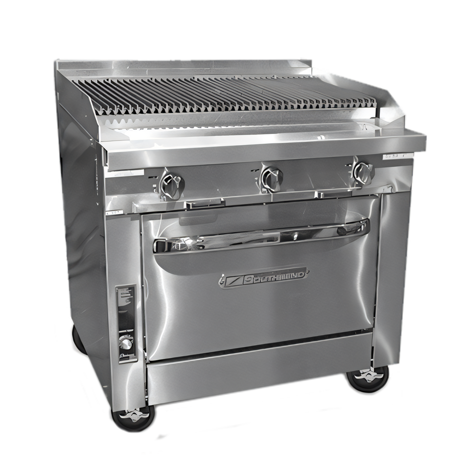Product image #1 for Southbend Platinum 36-Inch Heavy Duty Gas Range with Charbroiler Top and Convection Oven Base