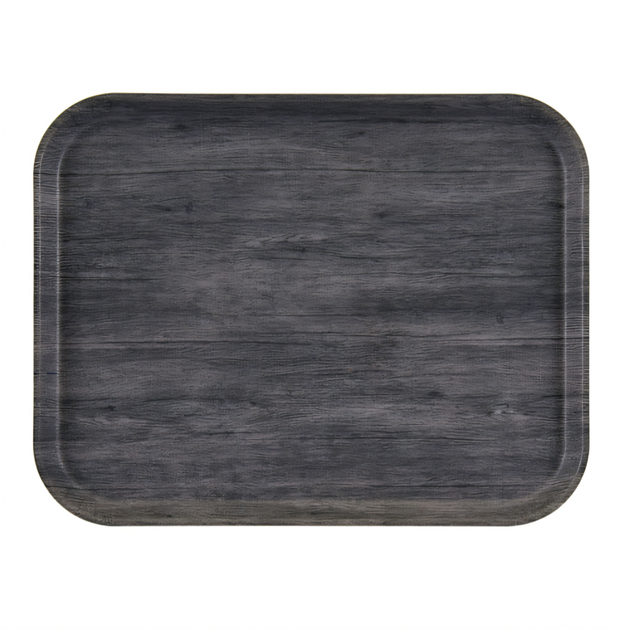 Product image #1 for Cambro Décor Series Camtray Rectangular Textured Fiberglass Cafeteria Tray, 20 x 15 Inches, Charcoal Gray