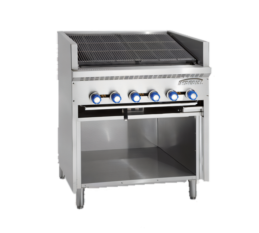 Product image #1 for Steakhouse 30-Inch Floor Model Gas Charbroiler with Open Cabinet Base and 5 Burners