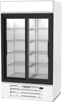 Beverage-Air MarketMax Two-Section Sliding Glass Door Refrigerated Merchandiser, 35.4 Cu. Ft., White