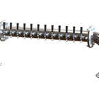 Thumbnail image #1 for Perlick Corporation 4066-8L Pass-Thru 8-Faucet Glycol-Cooled Countertop Brew Pipe Draft Beer Tower, Polished Chrome, Left Beer Leads