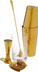 Thumbnail image #1 for Barfly 5-Piece Gold-Plated Cocktail Mixing Set with 17 oz Mixing Glass