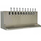 Thumbnail image #1 for Micro Matic USA SB1038-KR 40-Inch Underbar Glycol-Cooled Draft Beer Dispenser with 10 Stainless Steel Faucets, Drip Tray, Brushed Stainless Steel