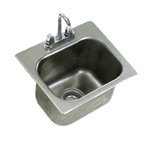 Thumbnail image #1 for Eagle Group SR14-10-9.5-1 Self-Rimming Drop-In Sink, 1 Compartment, 14 x 10 x 9-1/2 in Bowl, 304 Stainless Steel, Gooseneck Faucet