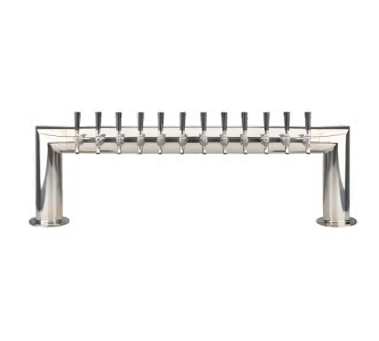 Product image #1 for 47-Inch Countertop 2-Column Glycol-Cooled Pass-Thru Draft Beer Tower with 12 Faucets
