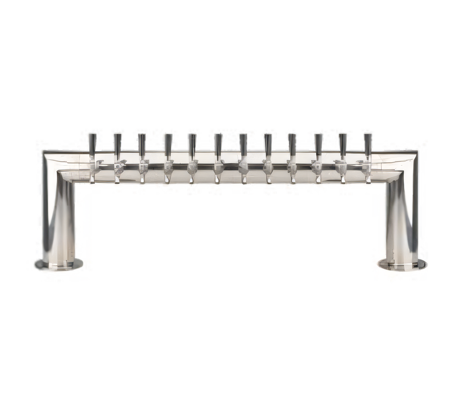 Product image #1 for 47-Inch Countertop 2-Column Glycol-Cooled Pass-Thru Draft Beer Tower with 12 Faucets