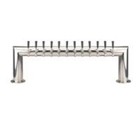 47-Inch Countertop 2-Column Glycol-Cooled Pass-Thru Draft Beer Tower with 12 Faucets