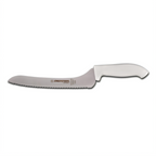 Thumbnail image #1 for Dexter Russell SofGrip 24423 9-Inch Offset Scalloped Sandwich Knife, High-Carbon Stainless Steel, White Soft Rubber Grip Handle Case of 6