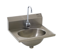 Eagle Group Wall-Mount Hand Sink with Electronic Eye Gooseneck Faucet, 304 Stainless Steel, 13-1/2 Inch Bowl