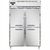 Thumbnail image #1 for Continental Refrigerator D2FNHD Designer Line Two-Section Reach-in Freezer with Half-Height Solid Doors