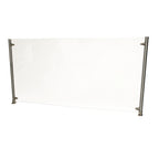 Thumbnail image #1 for BK Resources SG-D-72 72-Inch Adjustable Tempered Glass Countertop Sneeze Guard with 10° Angle Lock