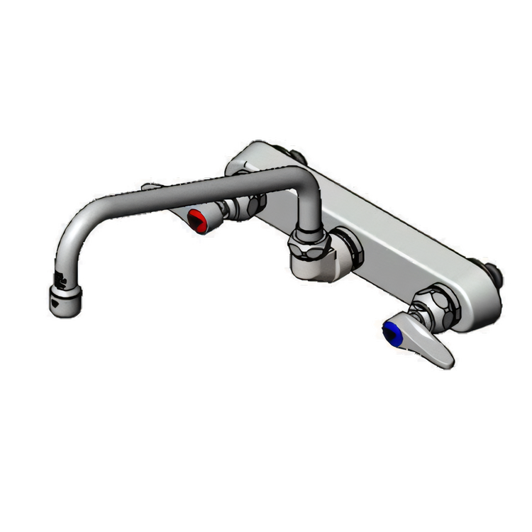 Product image #1 for T&S Brass B-1127 8-Inch Center Wall-Mount Workboard Faucet with 10-Inch Swing Nozzle