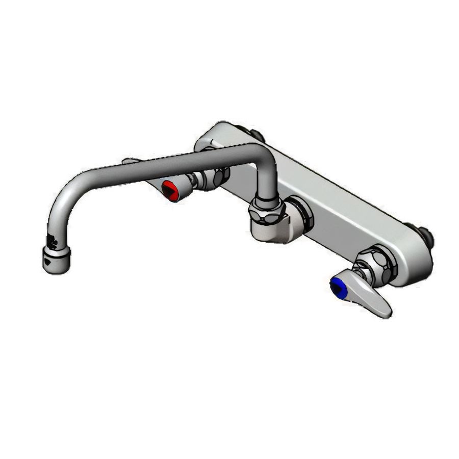 Product image #1 for T&S Brass B-1127 8-Inch Center Wall-Mount Workboard Faucet with 10-Inch Swing Nozzle