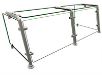 Hatco Flav-R-Shield Full-Service Pass-Over Sneeze Guard, 2-Bay, 48 Inch Wide x 18 Inch Deep
