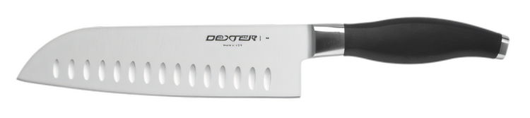 Product image #2 for Dexter-Russell iCUT-PRO 7 Inch Forged Santoku Knife with Duo-Edge Granton Blade and Santoprene Handle