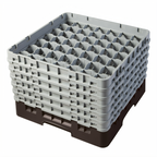 Thumbnail image #2 for Cambro Camrack® 49S1114167 Full-Size 49-Compartment Glass Rack, 2-7/16" Diameter, 11-3/4" Height, Brown, 6 Extenders Case of 2