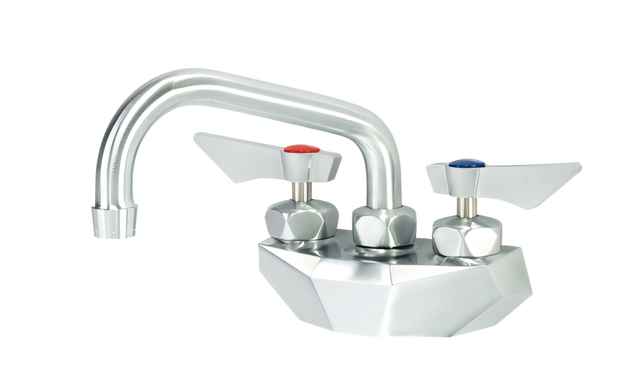 Product image #1 for Krowne Diamond Series Commercial Splash Mount Faucet with 4-Inch Centers and 6-Inch Swing Spout