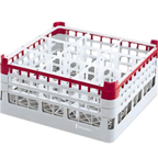 Thumbnail image #1 for Vollrath Signature 5277612 Full-Size 25-Compartment XX-Tall Plus Polypropylene Glass Rack, Light Green with Cocoa Top Extender Case of 2