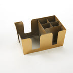 Thumbnail image #1 for American Metalcraft BARG7 5-Compartment Stainless Steel Bar Garnish Caddy, Gold Finish Case of 6