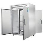 Thumbnail image #1 for Everest Refrigeration ESPT-2S-2S 48 Cu. Ft. Two-Section Pass-Thru Reach-In Refrigerator, Solid Doors, Stainless Steel