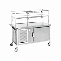 Atlas Metal CATR-5 Utility Solid Top Serving Counter with Refrigerated Base
