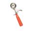 Thumbnail image #1 for American Metalcraft #24 Thumb Press Thumb Disher, Stainless Steel with Red Handle, 1.3 oz Portion