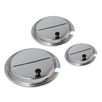 Thumbnail image #1 for Hatco 11QT-LID Round Hinged Notched Lid for 11 Qt Bain Marie Pan