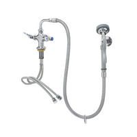 T&S Brass B-0160 Deck-Mount Single-Hole Pre-Rinse Mixing Faucet with 44-Inch Hose and 1.15 GPM Spray Valve
