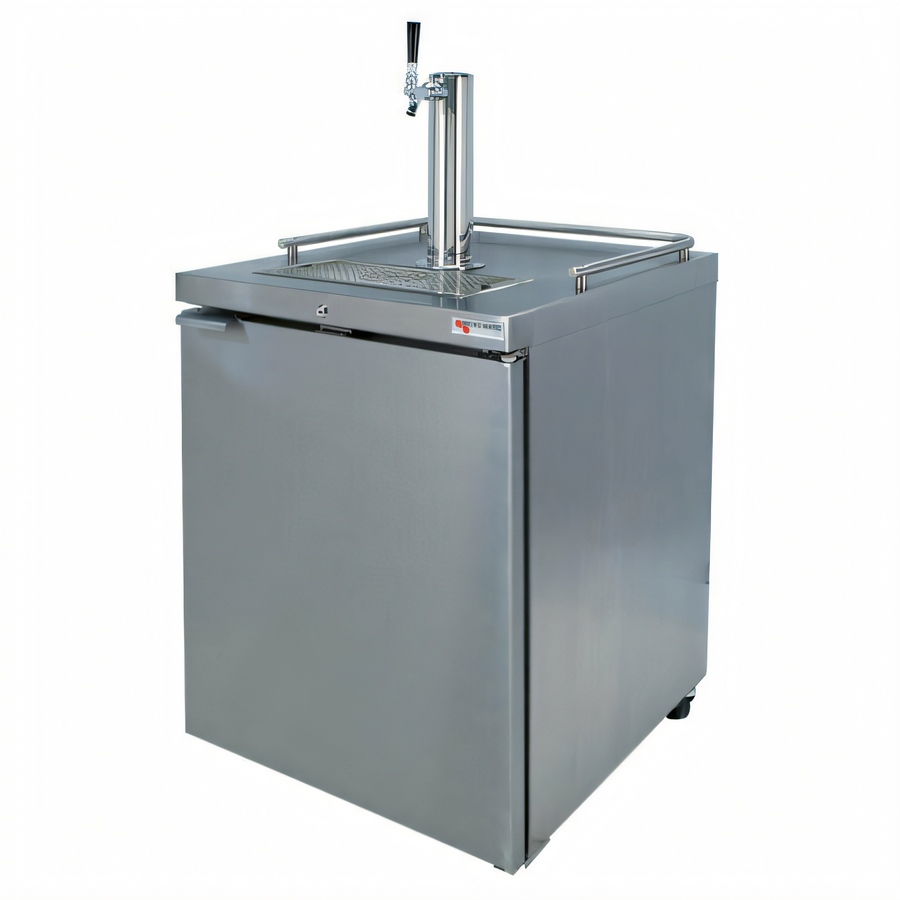 Product image #1 for Pro-Line E-Series 25-Inch Stainless Steel Direct Draw Draft Beer Cooler with Glass Rinser, 1 Half-Barrel Keg Capacity