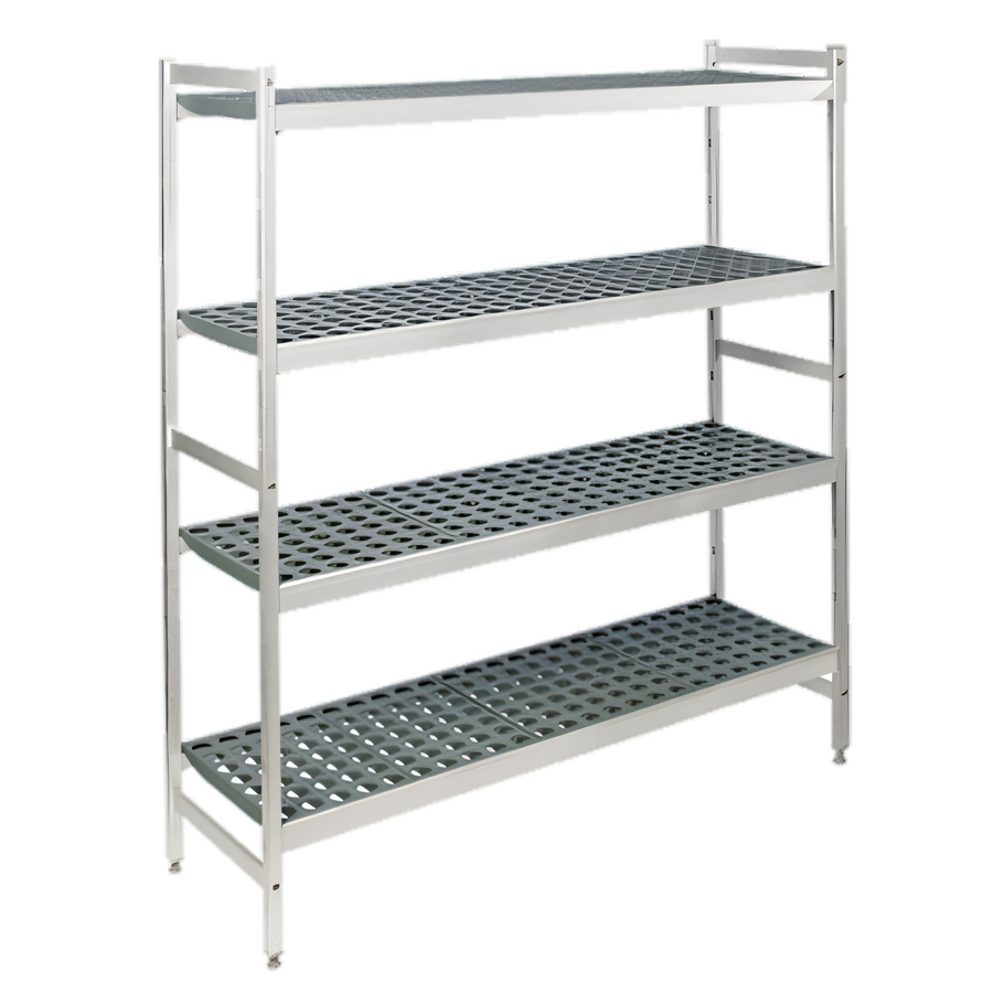 Product image #1 for Fermostock 4-Tier Starter Shelving Unit, 42W x 14D x 66H, 800 lb. Per Shelf, Gray
