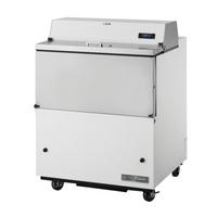 True Mobile Forced-Air School Milk Cooler Cart, 8-Crate Capacity