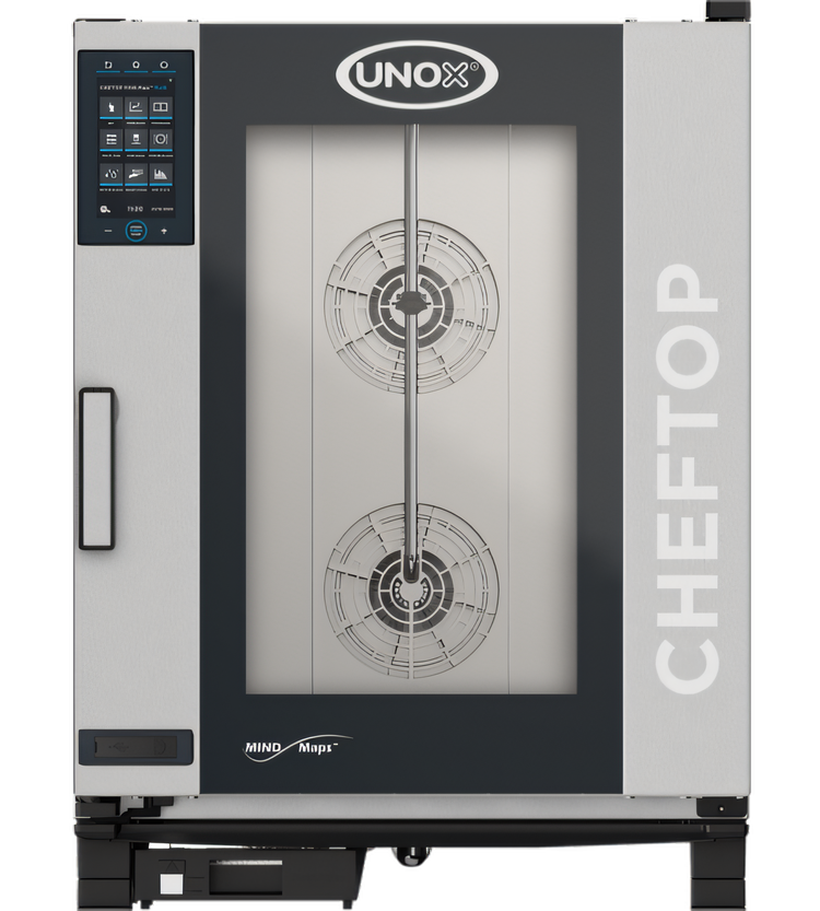 Product image #1 for UNOX ChefTop MIND.Maps Plus 10-Tray Countertop Electric Combi Oven, Left-to-Right Door Opening, 240V/208V 3-Phase