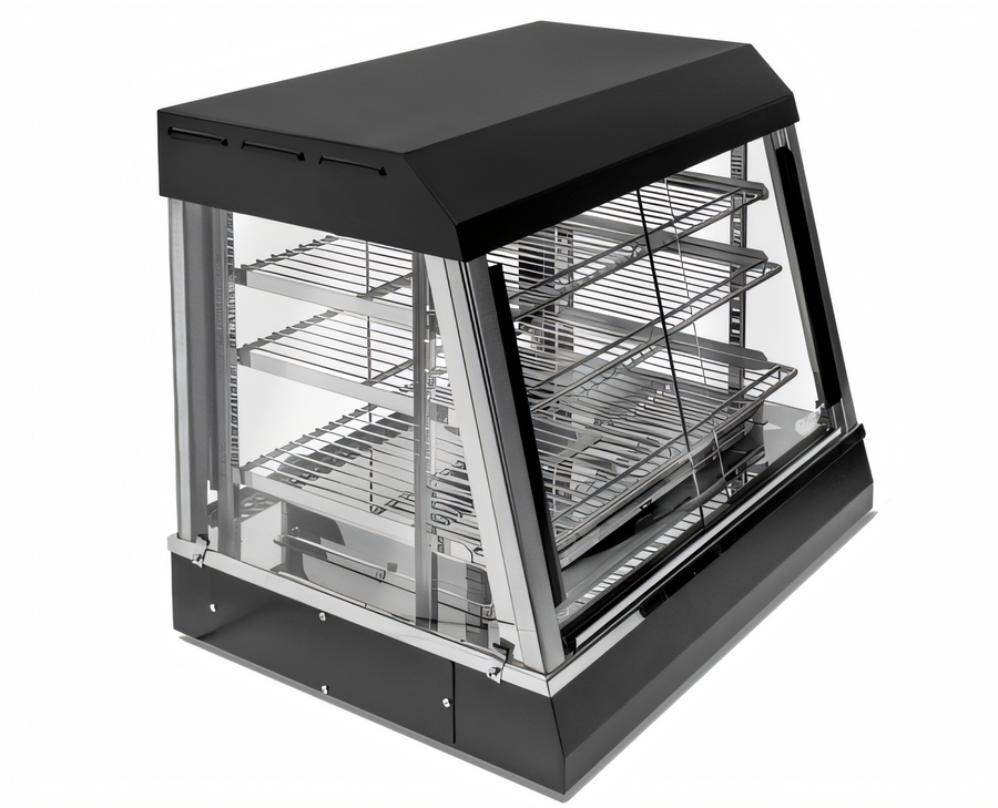 Product image #1 for Vollrath HFM-26 Countertop Self-Service Hot Food Merchandiser with Angled Illuminated Display and 3 Adjustable Shelves