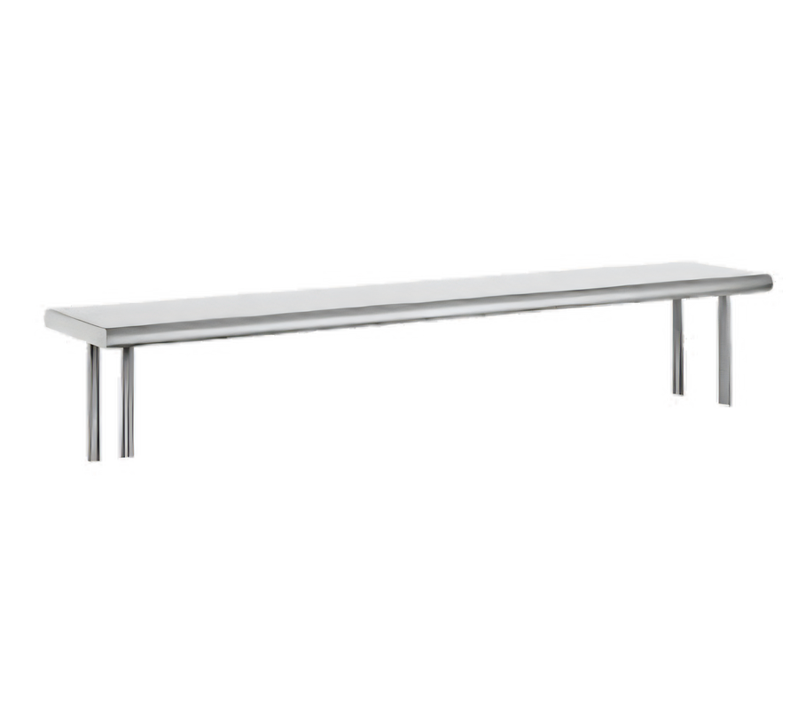 Product image #1 for Advance Tabco OTS-15-96 Table-Mounted Single Overshelf, 96W x 15D, 18-Gauge 430 Stainless Steel
