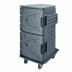 Thumbnail image #2 for Cambro Camtherm Tall Profile Electric Hot Holding Cart for Sheet Pans and Food Pans, Double Door, Granite Gray