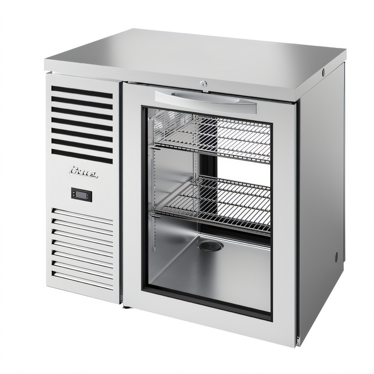Product image #1 for True Premier Bar 36-Inch Pass-Thru Back Bar Cooler with 2 Glass Doors and Side-Mounted Self-Contained Refrigeration