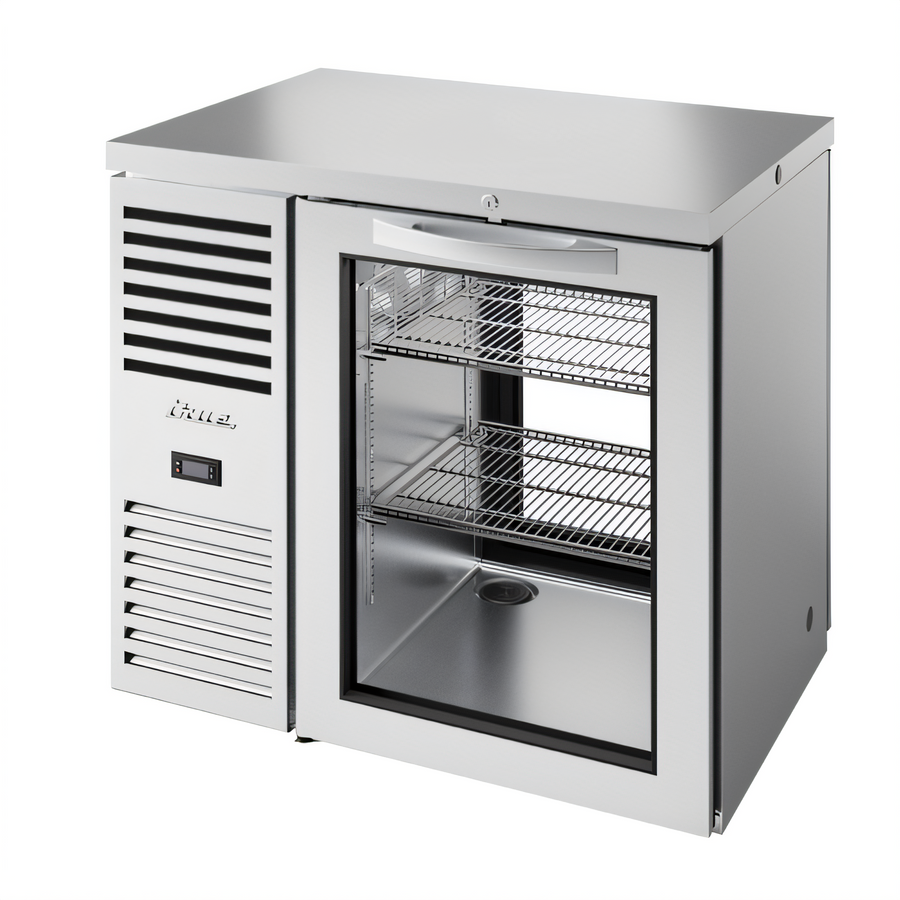 Product image #1 for True Premier Bar 36-Inch Pass-Thru Back Bar Cooler with 2 Glass Doors and Side-Mounted Self-Contained Refrigeration