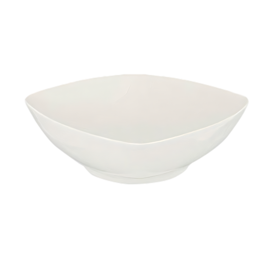 Product image #1 for Crestware Quattro 170 oz. Curved Square Fully Vitrified Ceramic Bowl